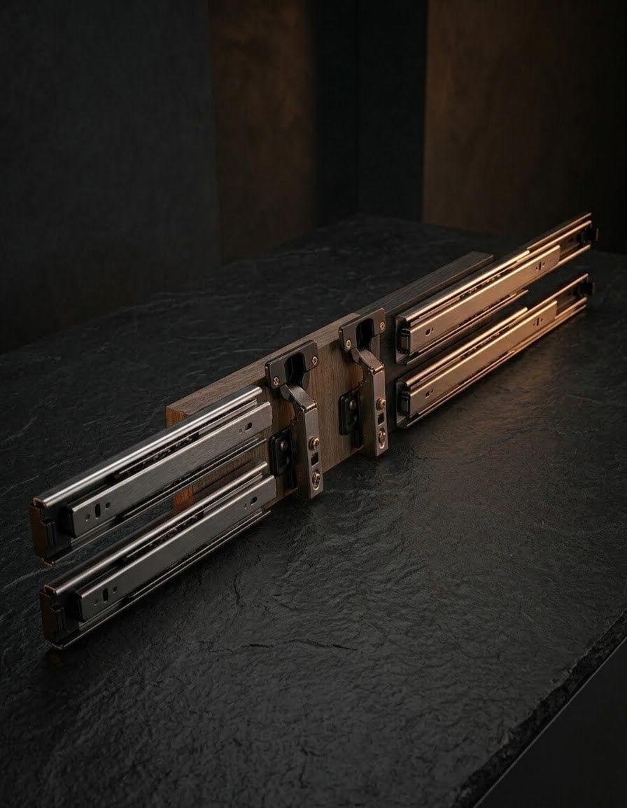 Premium telescopic drawer-slide system